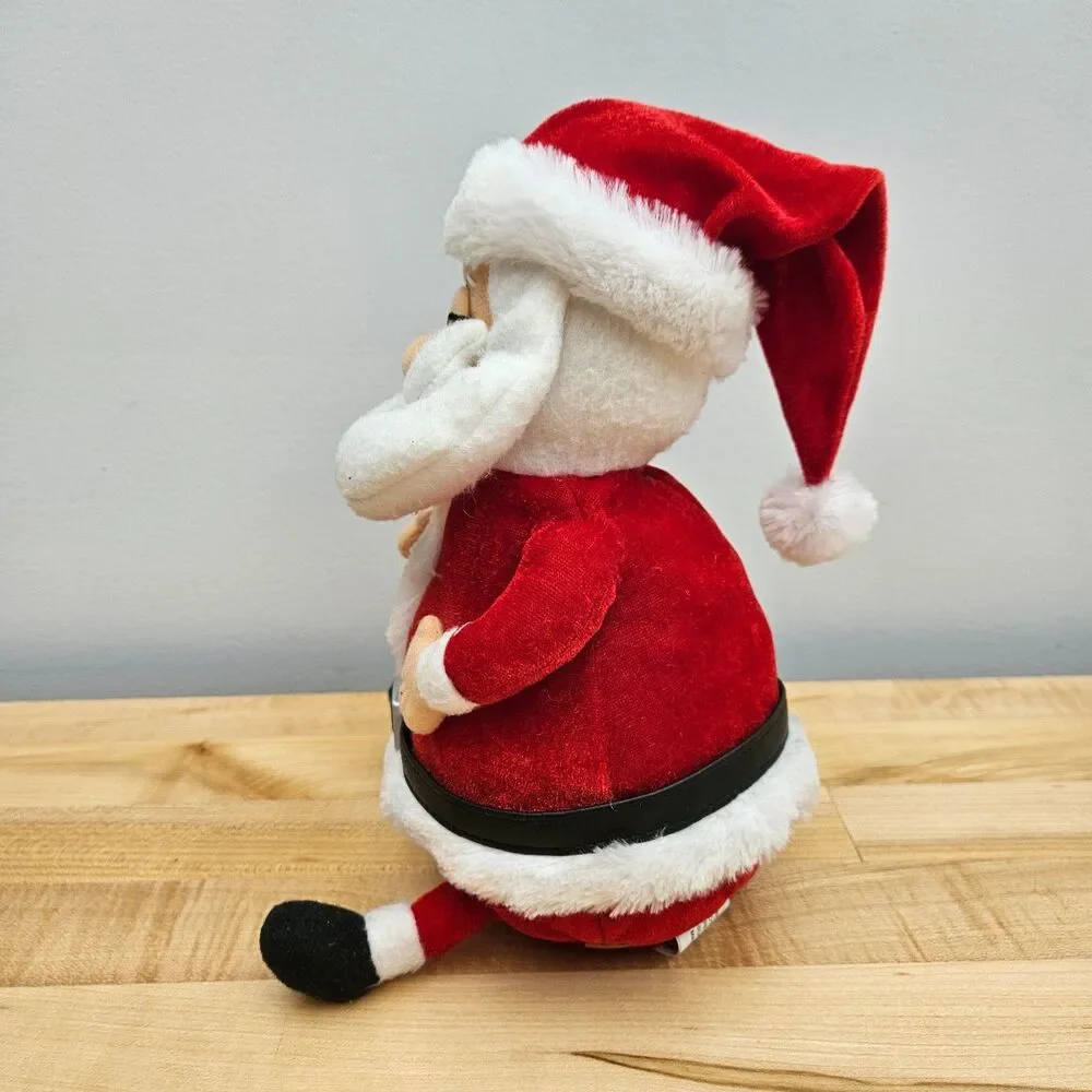 WORKS Tekky Toys 2007 Tickle Santa Claus Animated Plush Laughing VIDEO Christmas